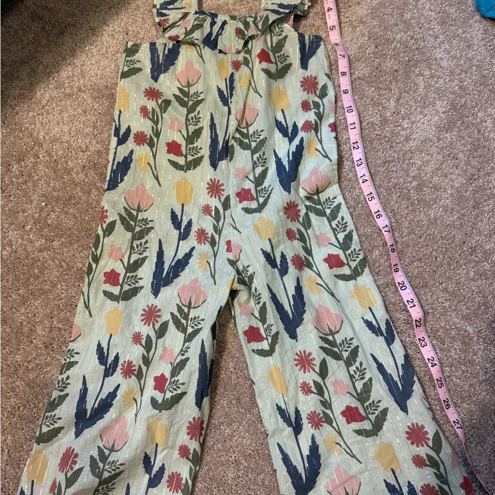 PINK CHICKEN Floral Print Jumpsuit 4Y
